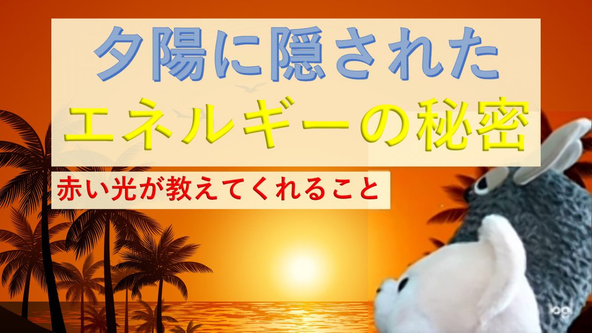 1　痛快　科学番組　科学　技術　科学者　豆知識　教養　教育　こども　教えて　なぜ　はなつ先生　ゴンちゃん　ミクロちゃん　夕陽　赤い　昼　空　青い 光　紫外線　赤外線